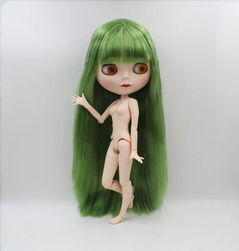 Кукла Blygirl Blyth с прямыми зелеными челками 1/6 обнаженных кукол 19 шарниров и новая