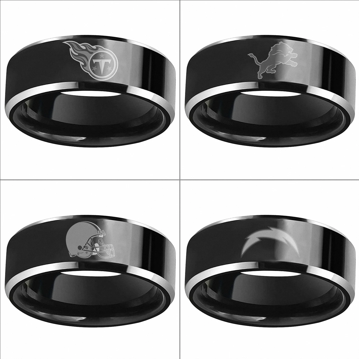 8 мм Теннесси Титанов Детройт Лайонс Кливленд Браунс гравировкой Тип черный