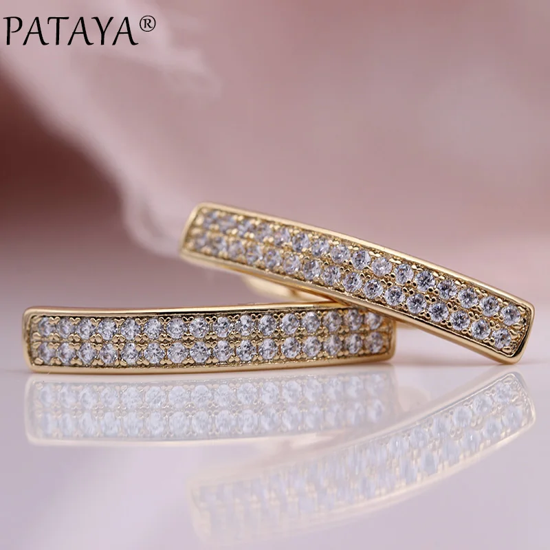 Новые квадратные Длинные серьги PATAYA с инкрустацией из воска белые круглые