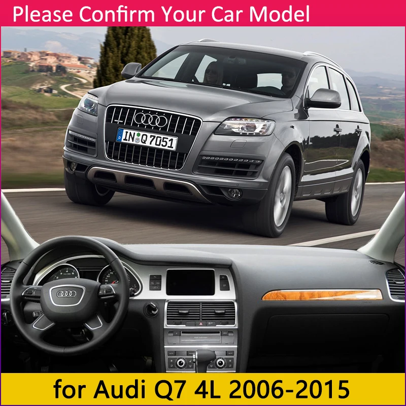 Для Audi Q7 4L 2006~ Противоскользящий коврик на приборную панель солнцезащитный коврик для защиты ковров автомобильные аксессуары S-line 2009 2010 2013