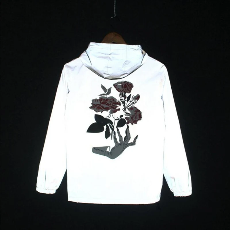 Мужская Светоотражающая куртка с индивидуальным рисунком ветровка в стиле хип