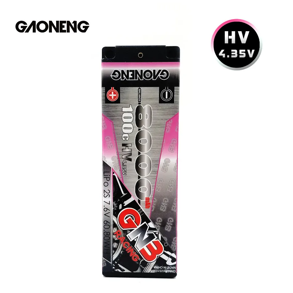 Аккумулятор Gaoneng GNB 8000 мАч 2S 7 6 в HV 100C/200C твердый корпус LiHV LiPo с разъемом 5 0 мм Deans T