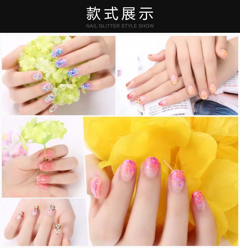 24 цвета/партия лазерный порошок 3D дизайн ногтей ногти 3d амулеты сделай сам