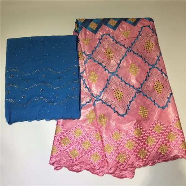 Нигерия Базен кружевная ткань вышивка riche парча с бисером и камнями Лидер продаж 5