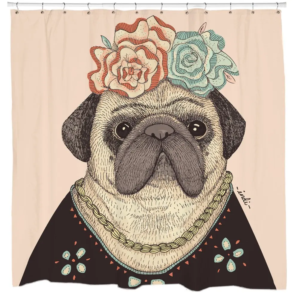 Штора для душа Sharp Shirter Frida Puglo украшение спальни кухни ванной комнаты|shower curtain|curtains