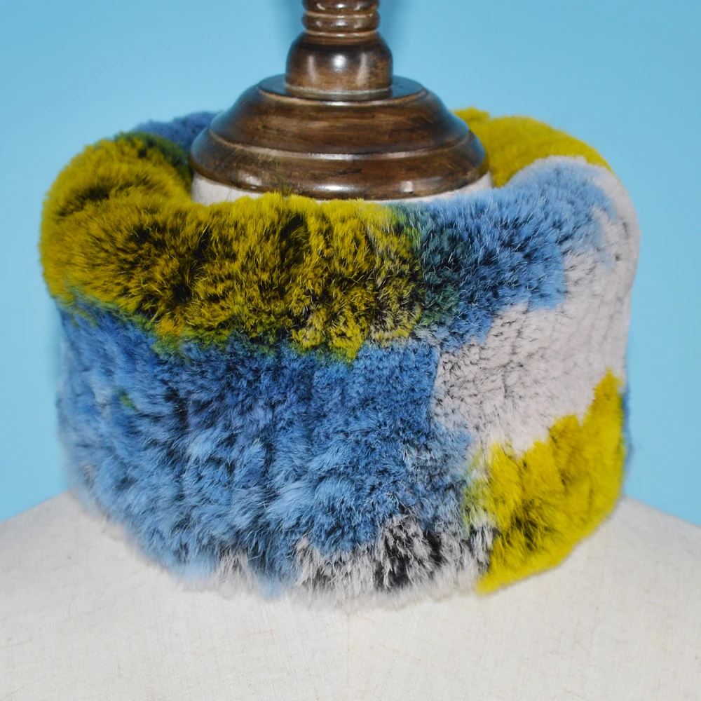 Новинка 2020 Роскошные зимние повязки на голову из натурального меха кролика Рекс