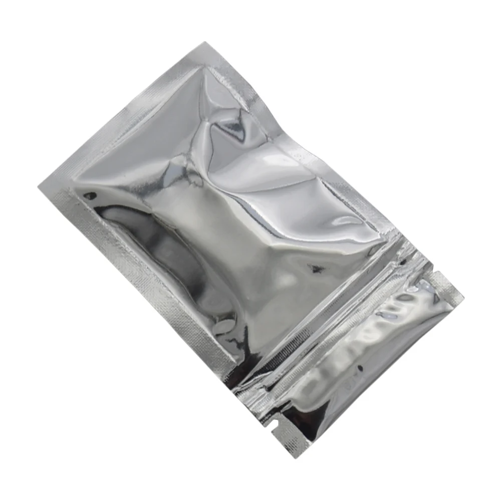 100 шт./лот Reclosable Mylar прозрачная передняя сумка с замком на молнии теплоизолирующая