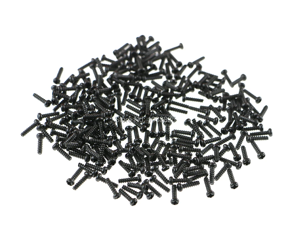 30 шт./лот черные винты с круглой головкой и крестообразными болтами для
