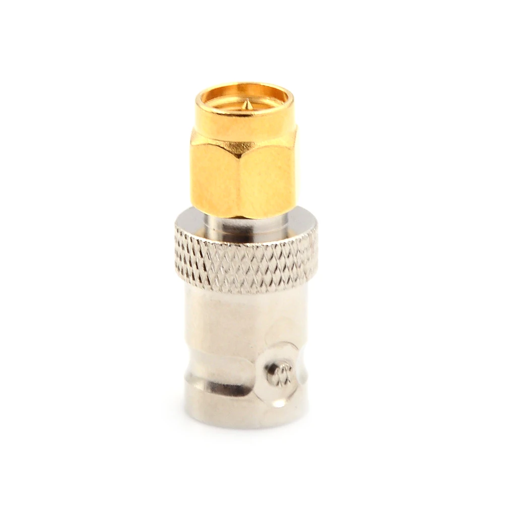 

Gold Tone SMA Male to Silver Tone BNC Female Connector Adapter