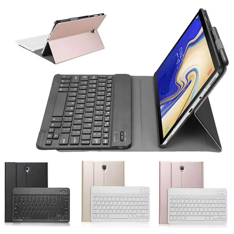 Чехол с беспроводной Bluetooth клавиатурой для Samsung Galaxy Tab S4 10 5 дюйма T830 T835 кожаный