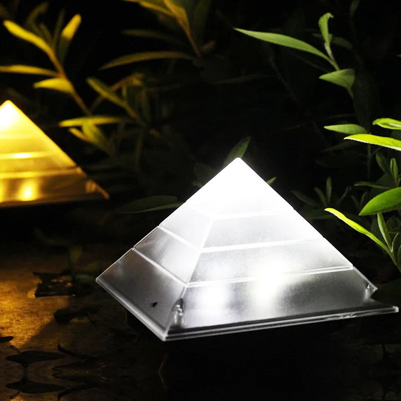 IP65 Waterproof LED Pyramid Solar Buried Ground Garden Sensor Night Light Landscape Lawn Yard Stair Decoration Outdoor Lamp | Лампы и