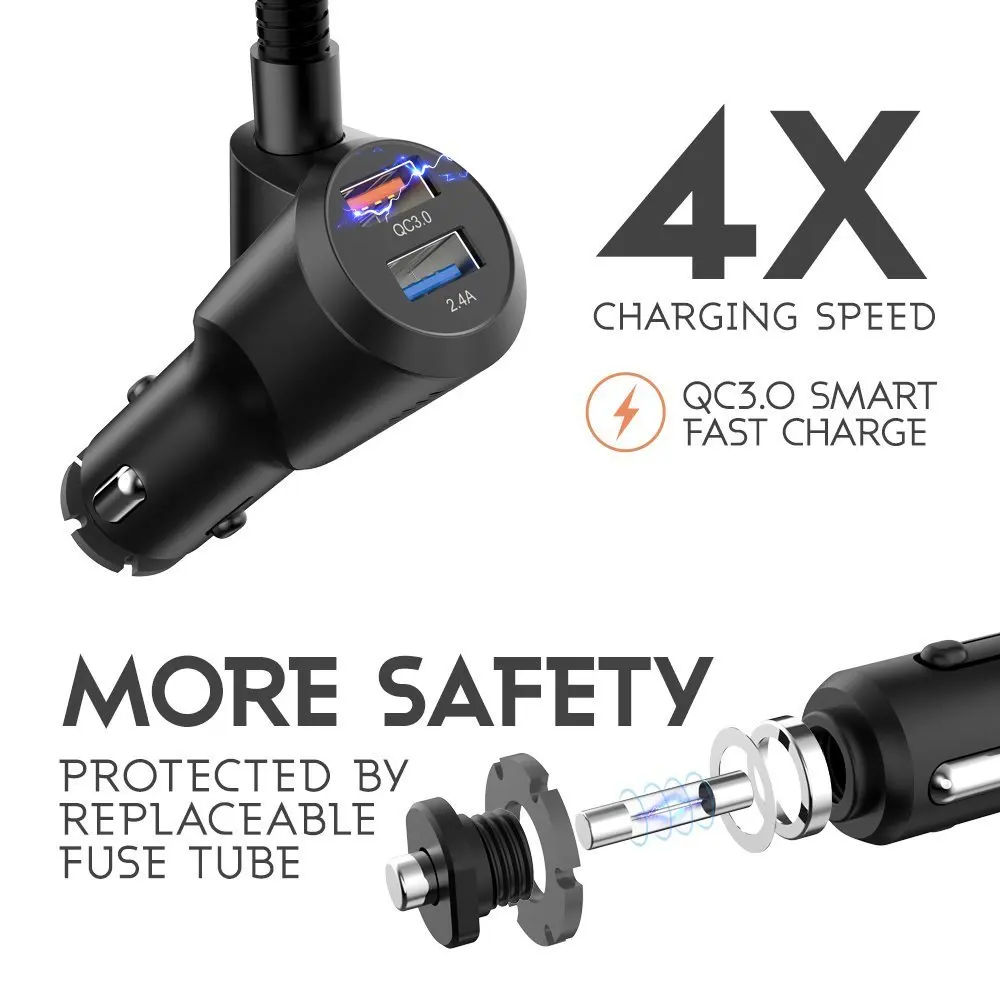 Автомобильное зарядное устройство FDOMAIN QC3.0 комплект громкой связи с Bluetooth
