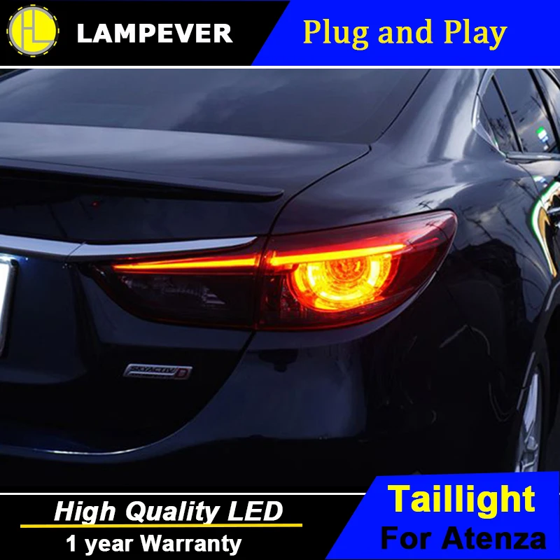 Lampever задний фонарь для Mazda 6 Atenza светодиодный светильник 2014-2016 Новинка Mazda6 DRL +