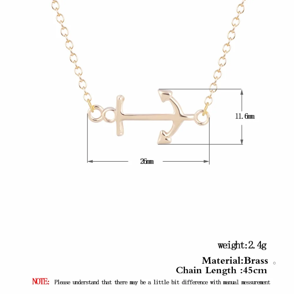 Kinitial цвета: золотистый серебристый якорь кулон Цепочки и ожерелья Цепи для Для