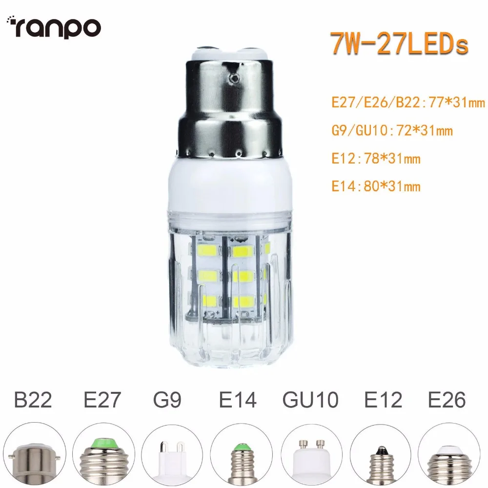 5730 SMD супер яркий светодиодный кукурузная лампа светильник E27 B22 GU10 G9 E14 27 Светодиодный s 7 Вт Светодиодный точечный светильник без мерцания люстра дома светильник Инж