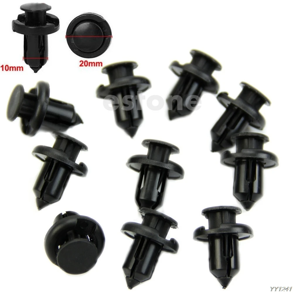 

50pcs Plastic Rivet Bumper Fastener Clip Retainer Screw Fender For Honda Acura