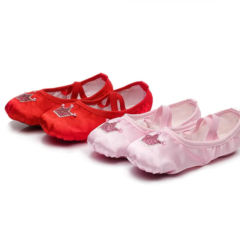 

Dancing Shoes Women Girls Soft Wear-resistant Female Red Ballet Shoes Yoga Performance Practice