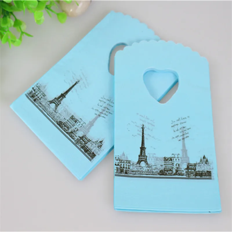 

Пластиковые подарочные пакеты FOUYIM синие 9*15 см