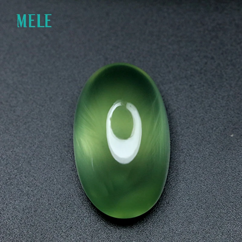 Top quality Australia natural prehnite for jewelry making Oval cut 28X11.7X11.3mm 41.8ct loose gemstone use luxury | Украшения и