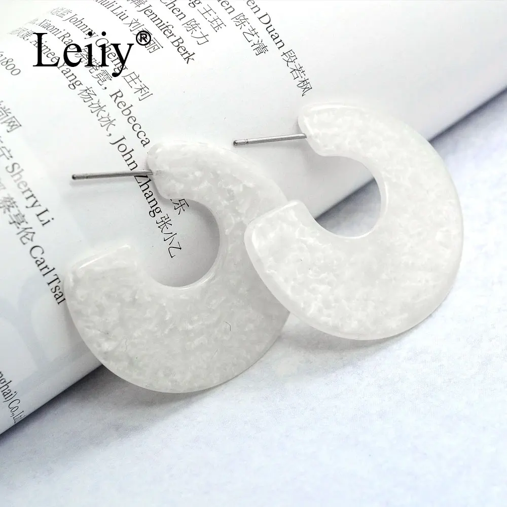 Leiiy 3 colors Trendy Simple Resin Earrings Fashion Women Stud Korean Jewelry Boucle D Oreille Pendientes | Украшения и