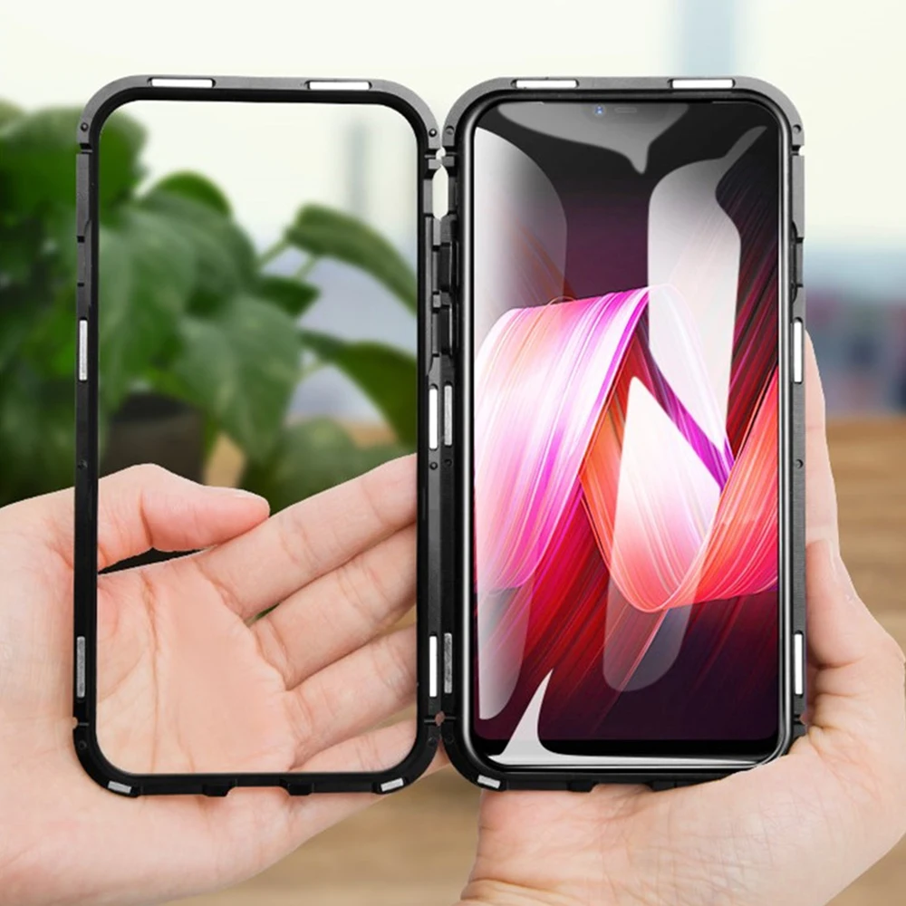 Metal Magnetic Adsorption Phone Cover For Xiaomi 8 Lite 9 SE Pocophone F1 Case Redmi 7 7A Note 5 6 K20 Pro Glass Cases | Мобильные
