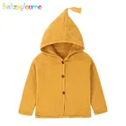 Весенняя Корейская одежда для малышей; Пальто для маленьких мальчиков; Повседневная модная Осенняя детская куртка желтого цвета с капюшоном и кисточками для девочек; BC1671-1