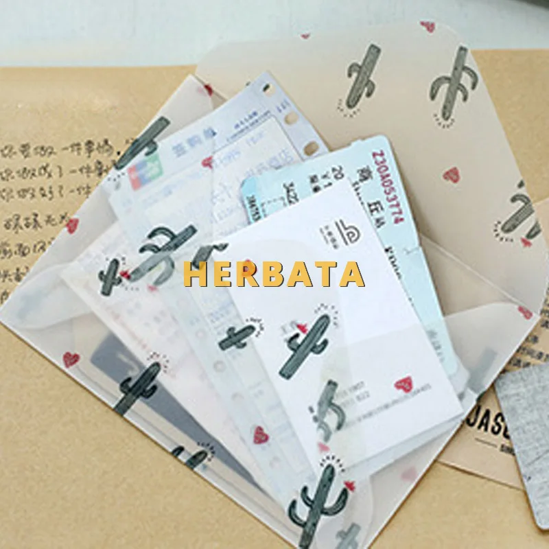 Хербата 6 шт./лот милые миленькие в японском стиле (Каваий цветок серной кислоты бумажный конверт для