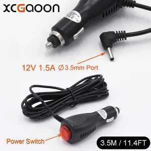 Автомобильное зарядное устройство XCGaoon с портом 3,5 мм, для автомобильного радар-детектораDVR камерыGPS, вход DC 12V-24V Выход DC 12V 1.5A, длина кабеля 3,5 м