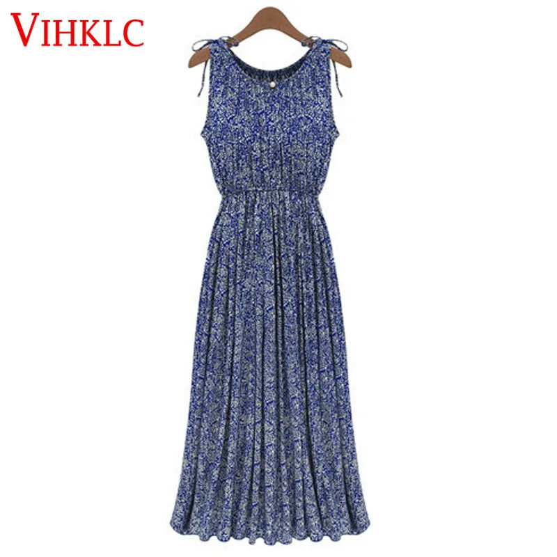 Богемский стиль плюс размер женская летняя с цветочным принтом Макси платье