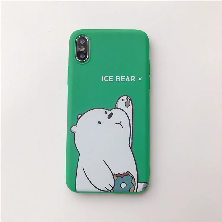 WTSZKL Чехол для мобильного телефона с мультяшным медведем Apple IPhone X XS Max XR 6 S 7 8 Plus