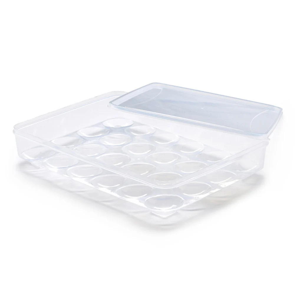 Durable Transparent Plastic 24 Grids Home Kitchen Refrigerator Egg Storage Box Container Holder Shelf Case with cover
