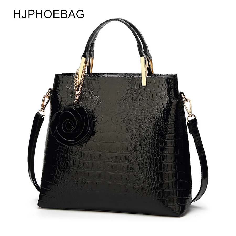 HJPHOEBAG Женская вместительная сумка с крокодиловым узором Повседневная через