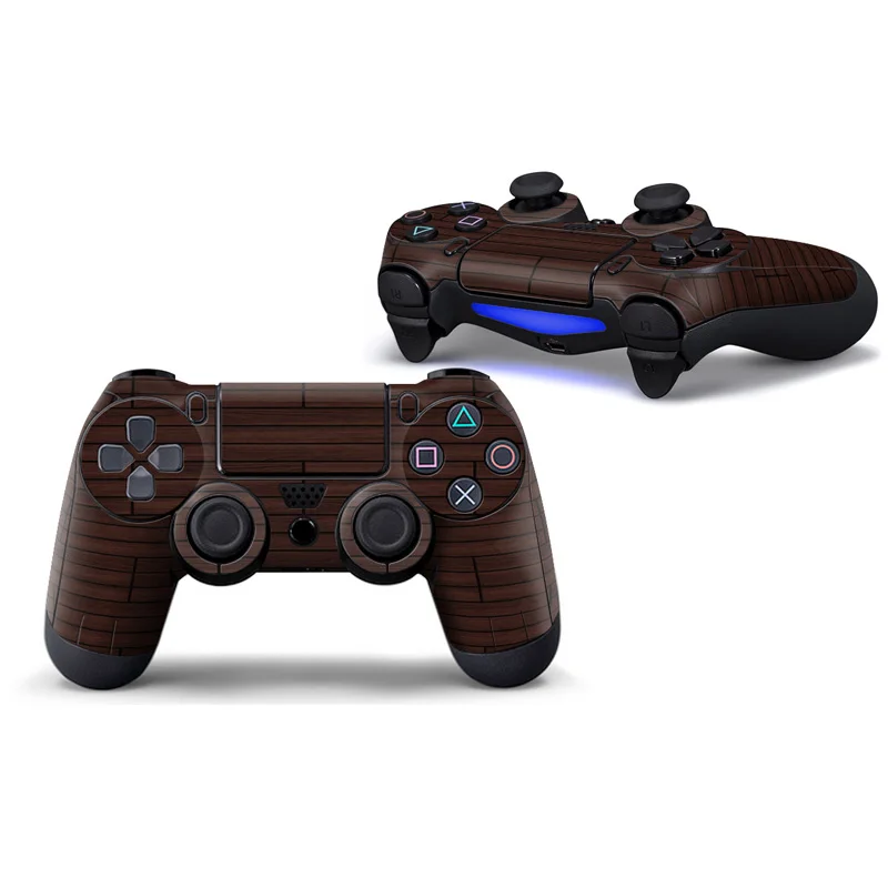 2 шт. деревянный дизайн для Sony Playstation PS4 контроллер наклейка джойстик чехол --- 0374 |