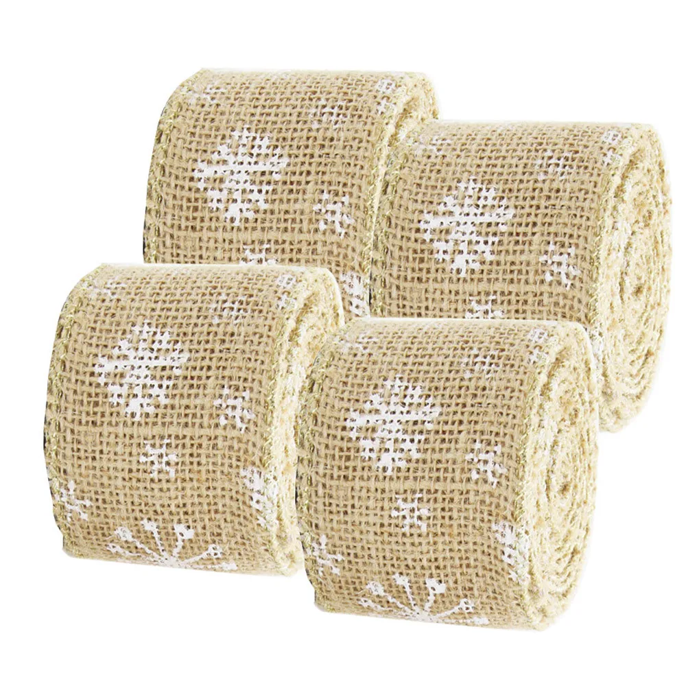 Мешковины кружевная бейка полосы Rusticity Свадебный декор DIY Craft Roll белый висит украшения Рождество дерево enfeites натальные