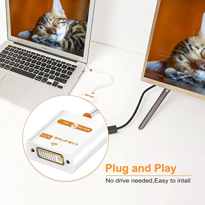 Кабель Mini DP Для переходника DVI Thunderbolt кабельнь мини дисплей M к F Разъем для Apple MacBook