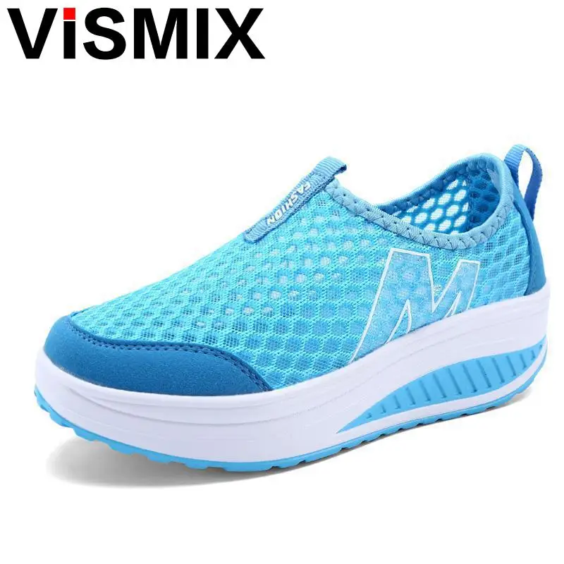 VISMIX Hot Selling 2017 Fashion Floral Print Leather Platform Evelator Shoes Women Swing Wedge Casual 5 Cm | Обувь
