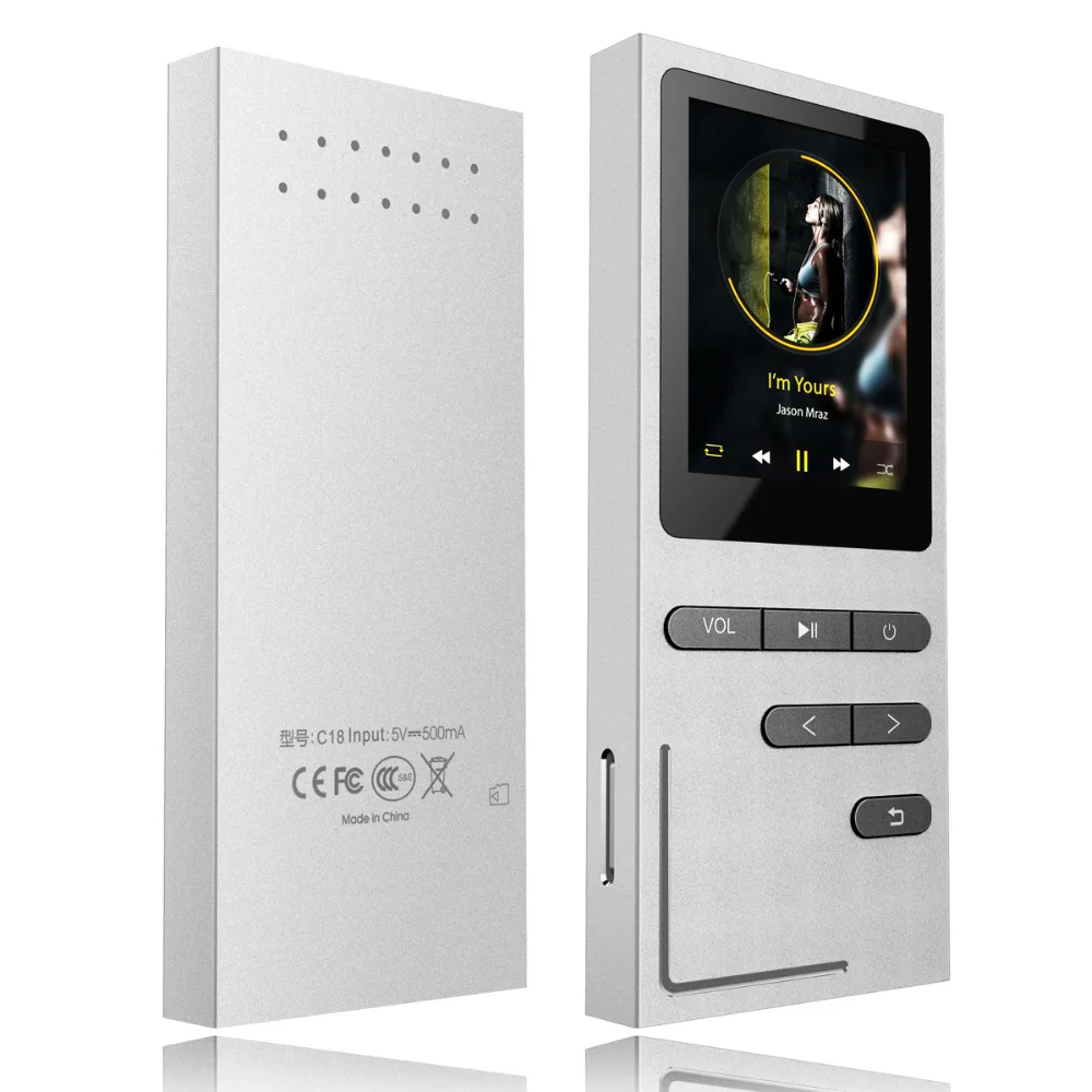 Портативный Hi Fi MP3 плеер 8 ГБ музыкальный без потерь с динамиком 50 часов