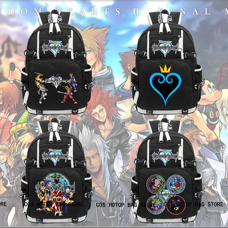 

Kingdom Hearts Sora Key Packsack Backpack Otaku Black Travel Student School Bag