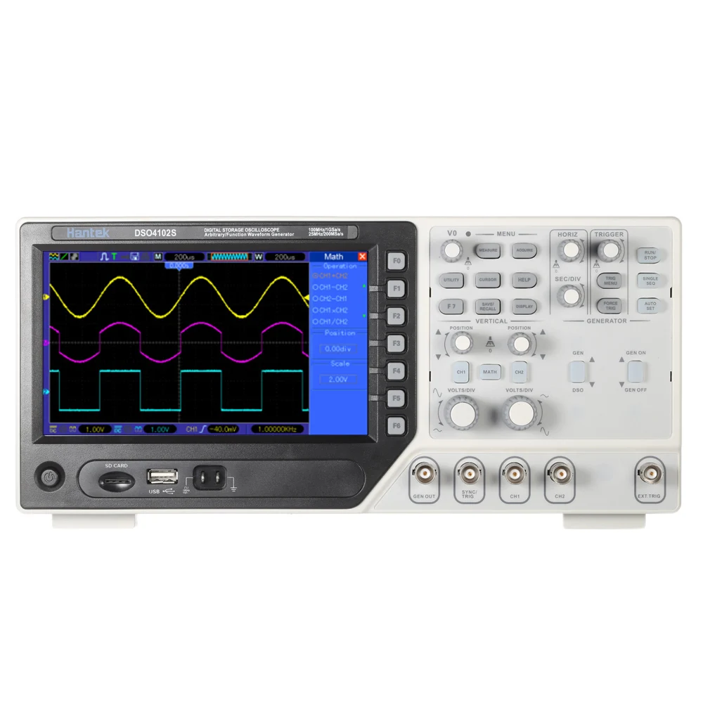Цифровой осциллограф Hantek DSO4102S профессиональный Сертифицированный для хранения 2