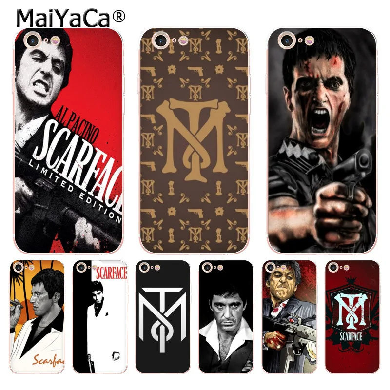Милый чехол для телефона MaiYaCa Scarface Tony Монтана iPhone 8 7 6 6S Plus X 5 5S SE xs max xr 11pro max|Бамперы|