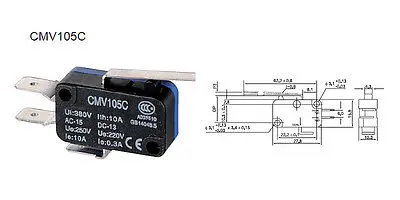 10 шт микро переключатель длиннее Тип ручки CMV105C Обустройство дома