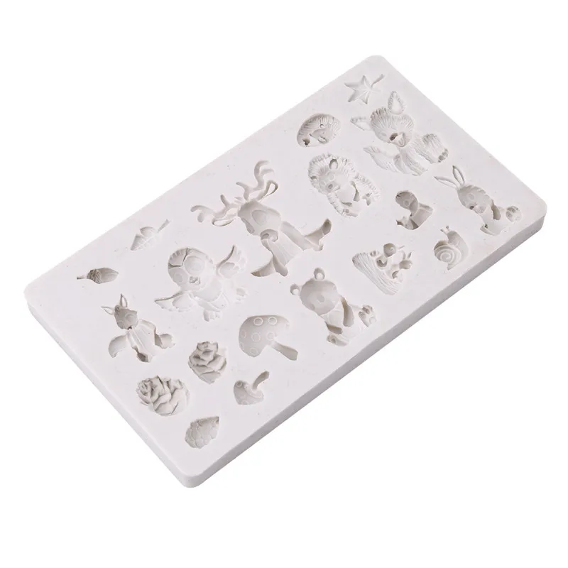 1 шт. лесная силиконовая формочка в виде животного Sugarcraft Fondant Mold инструменты для