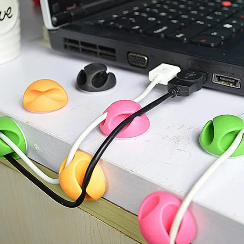 6 шт./партия, USB кабель, кабель для мыши, зажим для кабеля, настольный держатель для провода, зажим для фиксации линии, настольный автомобильный органайзер для хранения