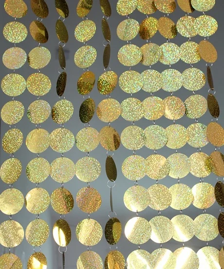 Laser gold Пвх шторы с блестками, вечерние праздничные принадлежности, домашние украшения золотые, серебряные занавески с блестками - Цвет: Laser gold