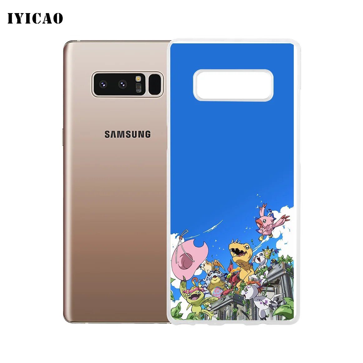 IYICAO Digimon Мягкий силиконовый чехол для телефона Samsung A5 A6 Plus A7 A8 A9 J3 J5 J7 Note 8 9 TPU