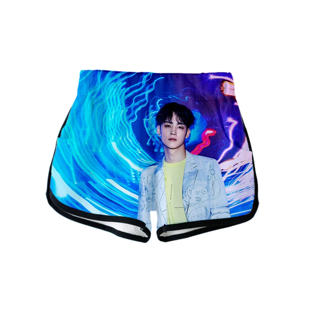Новые летние женские повседневные шорты Харадзюку С 3D принтом KPOP GOT7 2019 милые