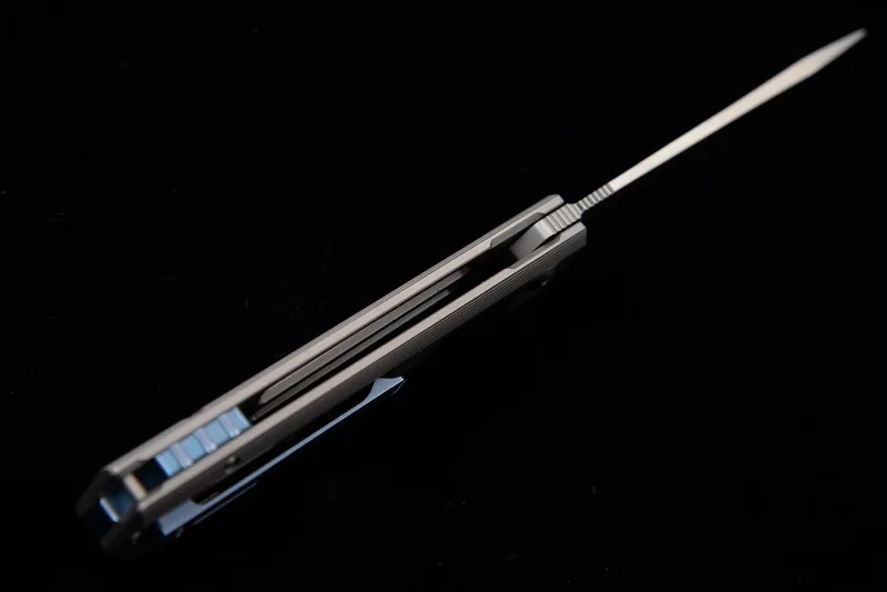 Складной карманный нож JUFULE Qwaiken M390 из титановой керамики с шарикоподшипником и
