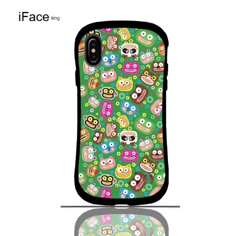 Iface king чехол для телефона мультяшный милый глянцевый маленький чехол на талию для iphone 7 8 PLUS X S R MAX защитный противоударный чехол для телефона - Цвет: green