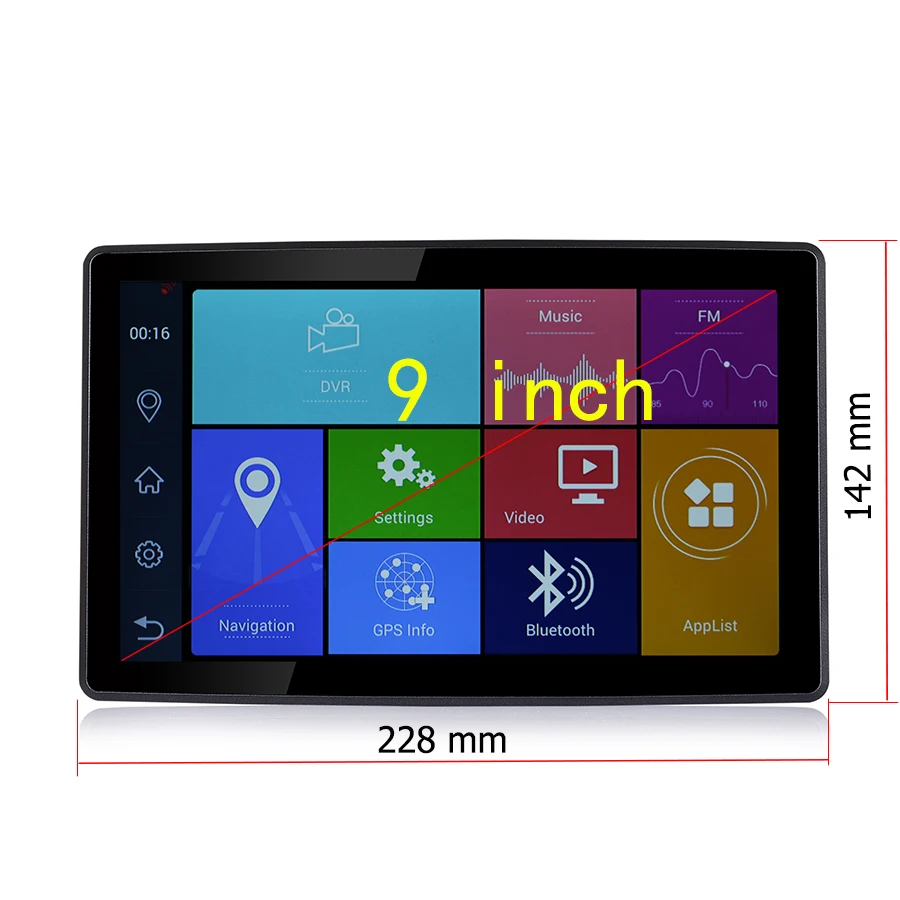 Udricare 9 дюймов Автомобильный грузовик автобус gps навигация Android WiFi Bluetooth телефон ADAS DVR HD 1080P двойной объектив камера заднего вида DVR gps