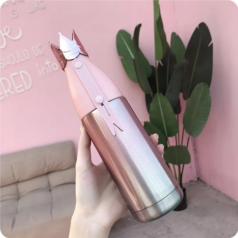 Creative fashion Queen crown Small Thermos bottle Mini Drink water cup stainless steel thermos coffee mug school gilr gifts | Дом и сад